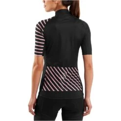 SKINS Cycle Compression Love Cats X-Light Short Sleeve Jersey Women - Black/Cosmo -Skins 263917 03 d 524257