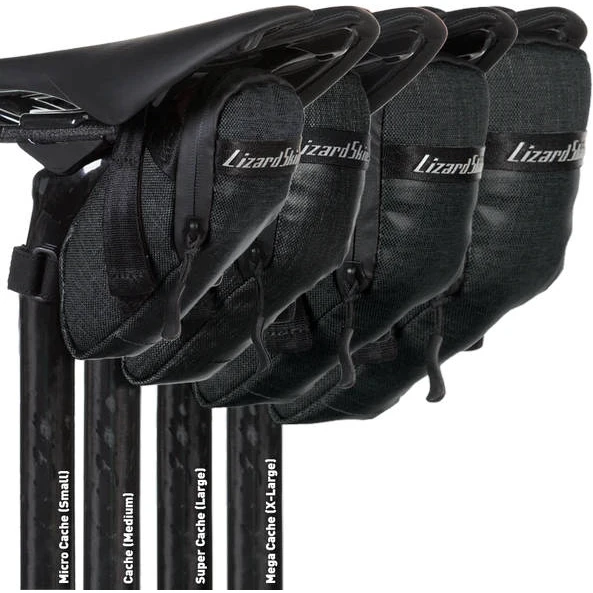 Lizard Skins Mega Cache Saddle Bag - 1.12L - Jet Black 2 Lizard Skins Mega Cache Saddle Bag - 1.12L - Jet Black - Image 2