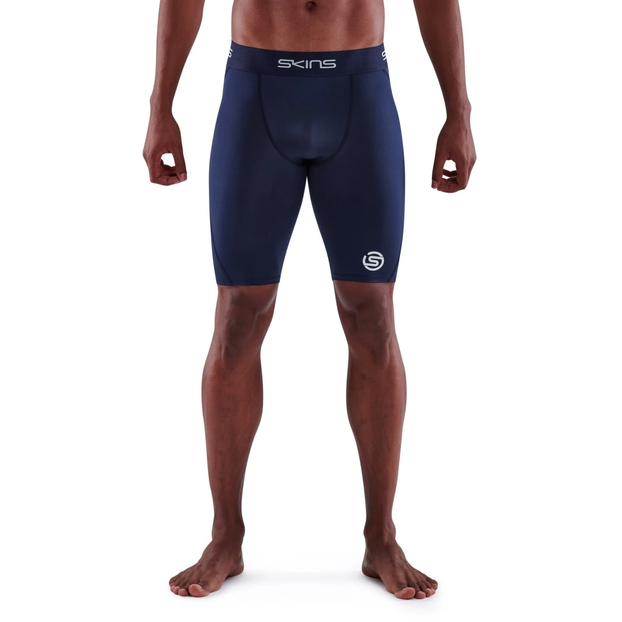 SKINS 1-Series Half Tights - Navy Blue 1 SKINS 1-Series Half Tights - Navy Blue