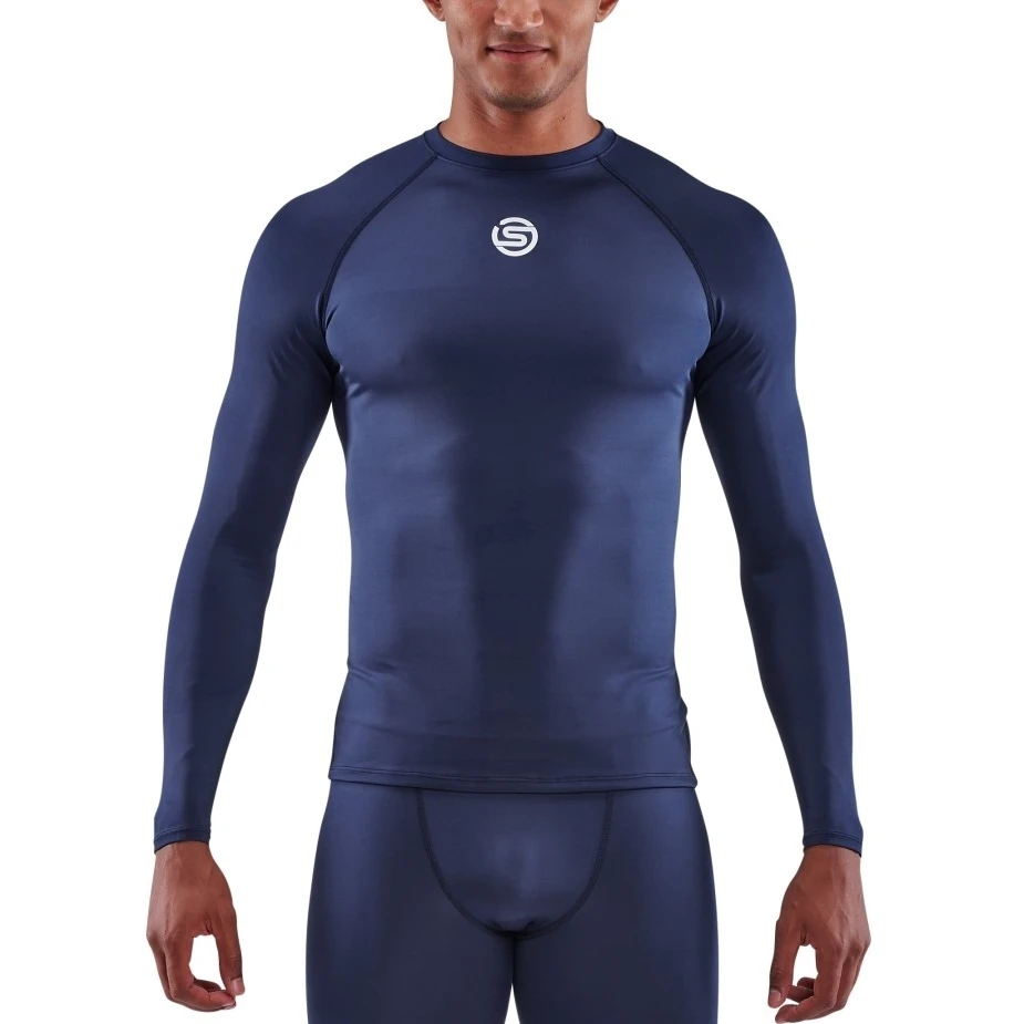 SKINS 1-Series Long Sleeve Top - Navy Blue 1 SKINS 1-Series Long Sleeve Top - Navy Blue