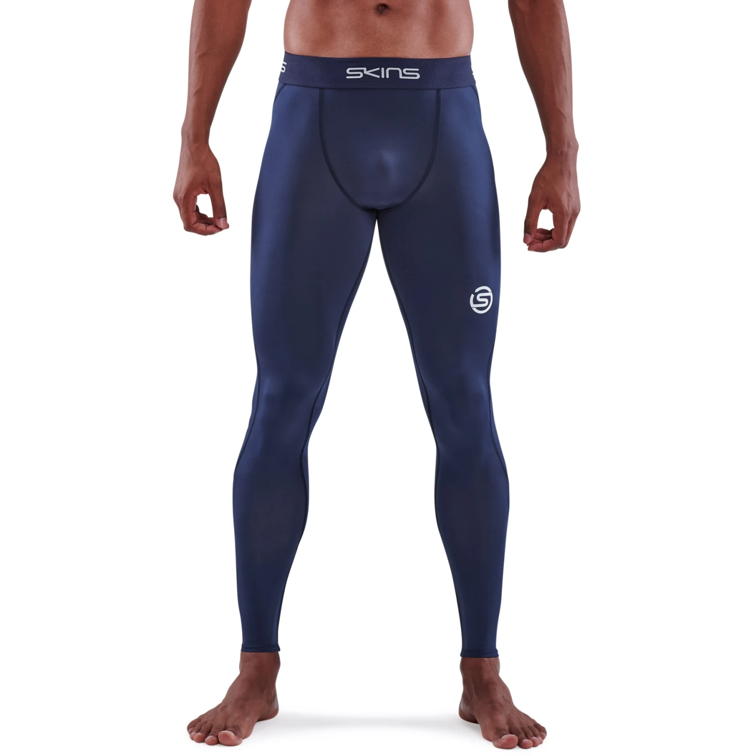 SKINS 1-Series Long Tights - Navy Blue 1 SKINS 1-Series Long Tights - Navy Blue