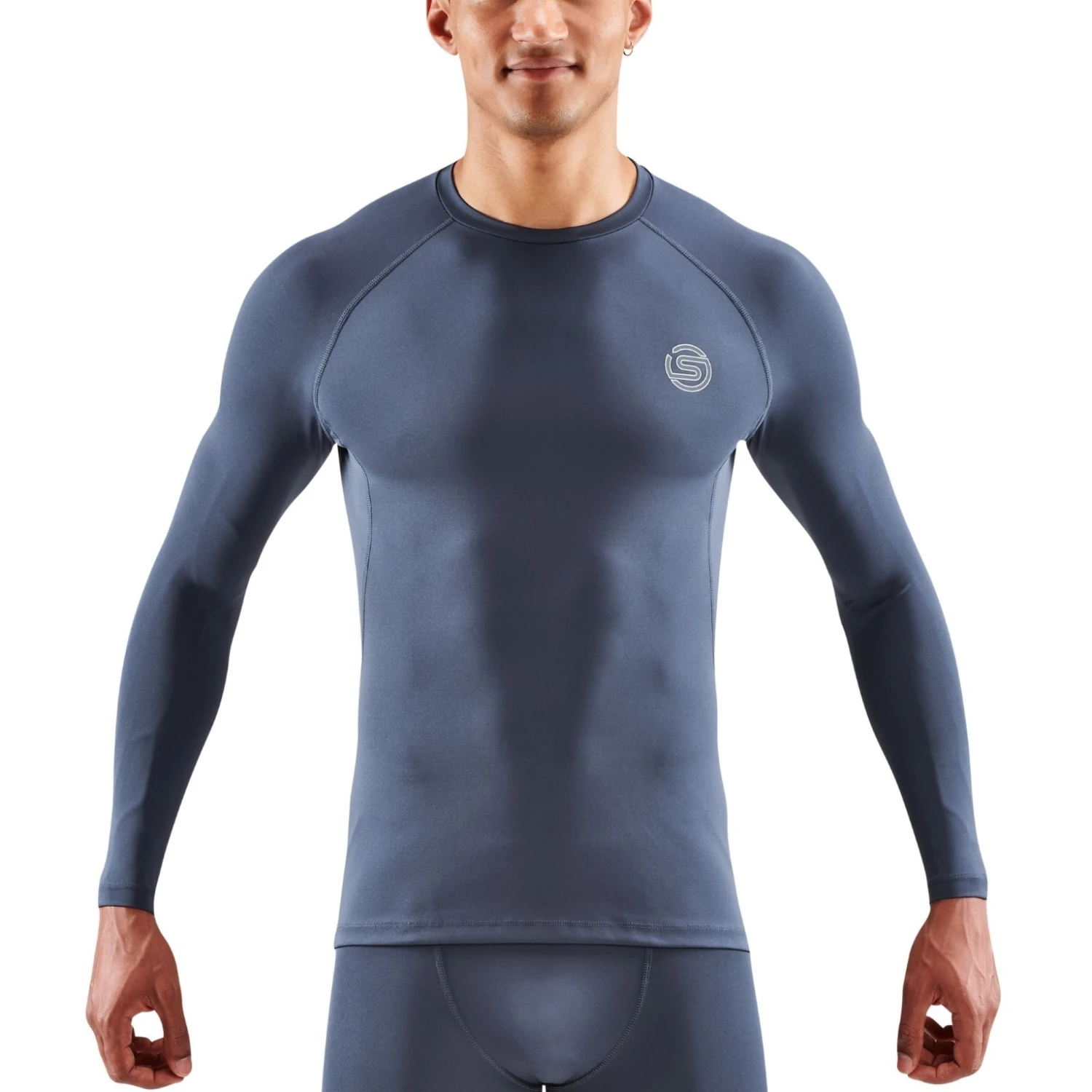 SKINS 2-Series Long Sleeve Top - Navy Blue 1 SKINS 2-Series Long Sleeve Top - Navy Blue