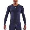 SKINS 3-Series Active Long Sleeve Top - Navy Blue