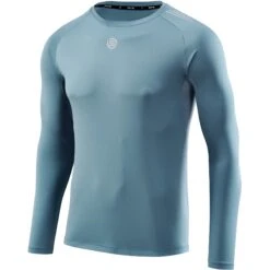 SKINS 3-Series Active Long Sleeve Top - Blue Grey
