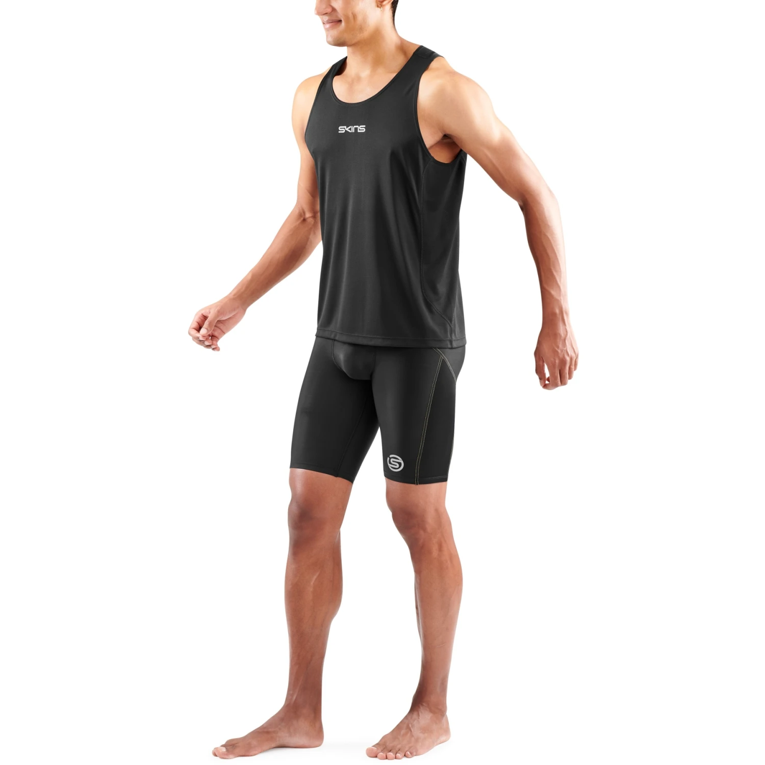 SKINS 3-Series Running Singlet - Black 6 SKINS 3-Series Running Singlet - Black - Image 6