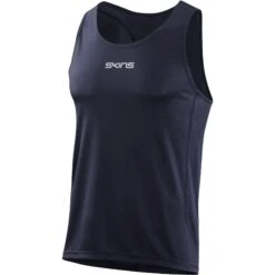 SKINS 3-Series Running Singlet - Navy Blue