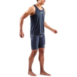 SKINS 3-Series Running Singlet - Navy Blue -Skins skins 3 series running singlet navy blue 3 1392726