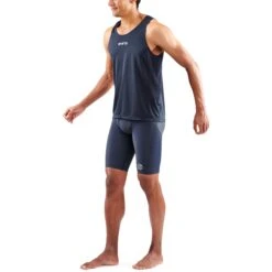 SKINS 3-Series Running Singlet - Navy Blue -Skins skins 3 series running singlet navy blue 5 1392728