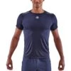 SKINS 3-Series Short Sleeve Top - Navy Blue