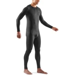 SKINS 3-Series Sleepwear Long Sleeve Shirt - Black -Skins skins 3 series sleepwear long sleeve black 5 1494649