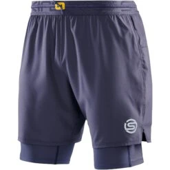 SKINS 3-Series Superpose Fitness Shorts 2 In 1 - Navy Blue -Skins skins 3 series superpose fitness shorts 2 in 1 navy blue 1 1393598