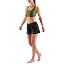 SKINS 3-Series Women's Superpose Fitness Shorts 2 In 1 - Black -Skins skins 3 series women superpose fitness shorts 2 in 1 black 5 1390591