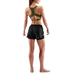SKINS 3-Series Women's Superpose Fitness Shorts 2 In 1 - Black -Skins skins 3 series women superpose fitness shorts 2 in 1 black 6 1390592