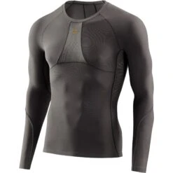 SKINS 5-Series Top Long Sleeve - Charcoal -Skins skins 5 series top long sleeve charcoal 1 1390850