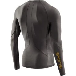 SKINS 5-Series Top Long Sleeve - Charcoal -Skins skins 5 series top long sleeve charcoal 2 1390851