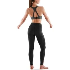 SKINS 5-Series Women's Pocket Long Tight - Black -Skins skins 5 series women pocket long tight black 7 1495106