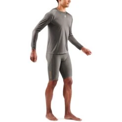 SKINS Activewear 3-Series Long Sleeve Top - Charcoal -Skins skins activewear 3 series long sleeve top charcoal 3 1232127