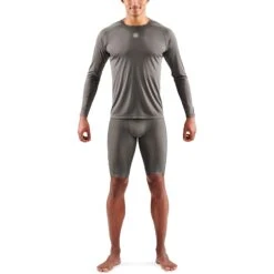 SKINS Activewear 3-Series Long Sleeve Top - Charcoal -Skins skins activewear 3 series long sleeve top charcoal 7 1232131