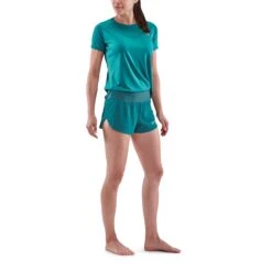 SKINS Activewear 3-Series Run Shorts Women - Teal -Skins skins activewear 3 series women run shorts teal 4 892330