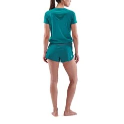 SKINS Activewear 3-Series Run Shorts Women - Teal -Skins skins activewear 3 series women run shorts teal 5 892331