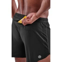 SKINS 3-Series 4" Run Shorts - Black -Skins skins activewear men 3 series run shorts black 6 892244