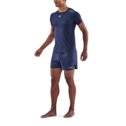 SKINS 3-Series Short Sleeve Top - Navy Blue -Skins skins activewear men 3 series short sleeve top navy blue 2 892260