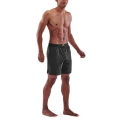 SKINS 3-Series 7" X-Fit Running Shorts - Black -Skins skins activewear men 3 series x fit shorts black 3 892266