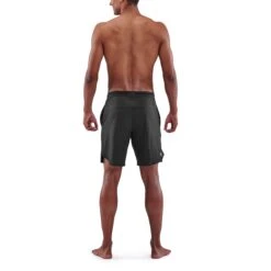 SKINS 3-Series 7" X-Fit Running Shorts - Black -Skins skins activewear men 3 series x fit shorts black 4 892267