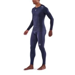 SKINS 3-Series Active Long Sleeve Top - Navy Blue 10 SKINS 3-Series Active Long Sleeve Top - Navy Blue -Skins skins activewear mens 3 series long sleeve top navy blue 3 892235