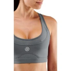SKINS 3-Series Women's Elite Bra - Charcoal -Skins skins activewear women 3 series elite bra charcoal 3 1131677