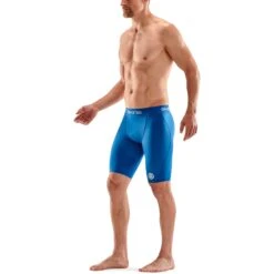 SKINS 1-Series Half Tights - Bright Blue 12 SKINS 1-Series Half Tights - Bright Blue -Skins skins compression 1 series half tights bright blue 4 1131217