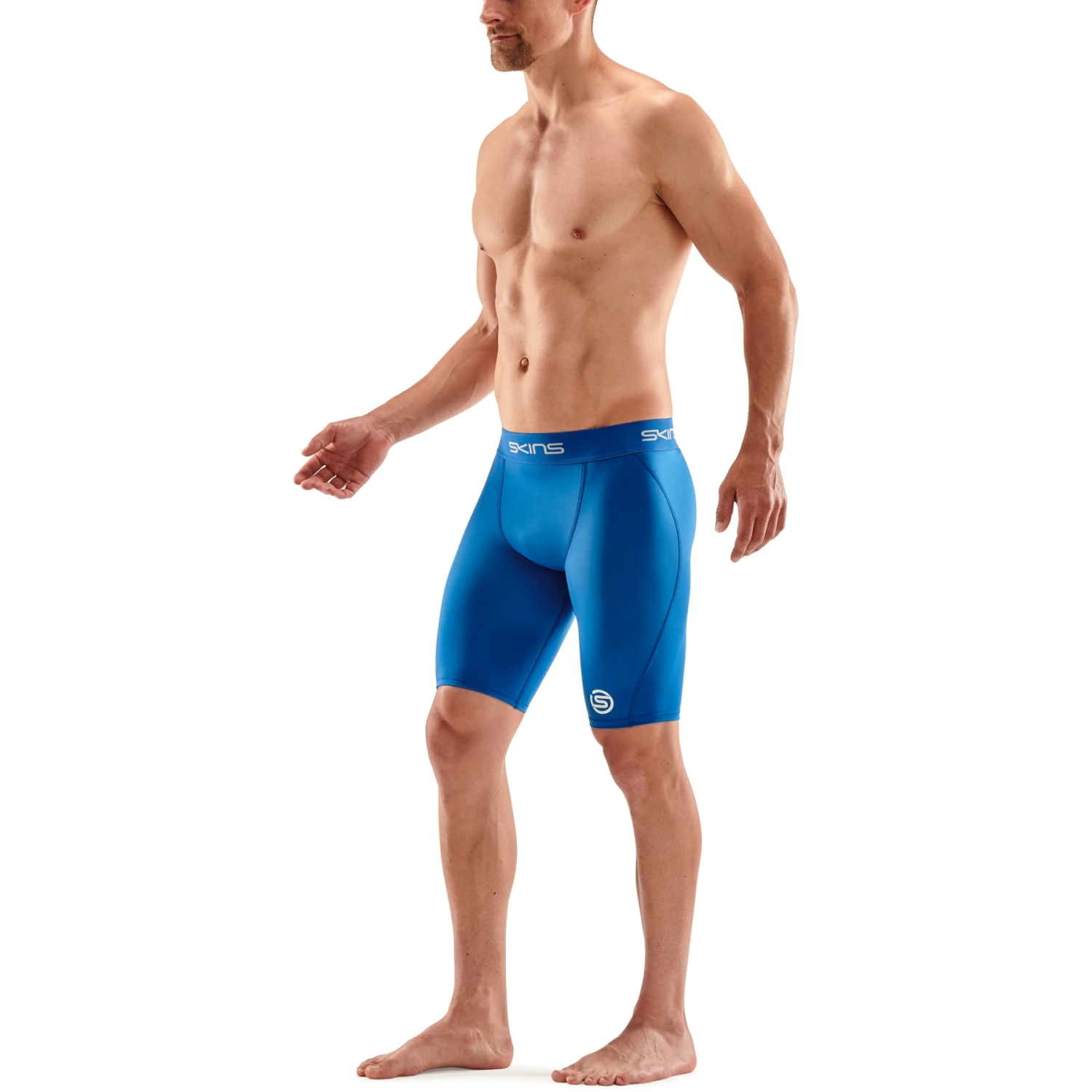 SKINS 1-Series Half Tights - Bright Blue 6 SKINS 1-Series Half Tights - Bright Blue - Image 6