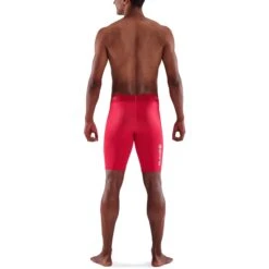 SKINS 1-Series Half Tights - Red -Skins skins compression 1 series men half tights red 2 941228