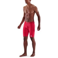 SKINS 1-Series Half Tights - Red -Skins skins compression 1 series men half tights red 4 941230