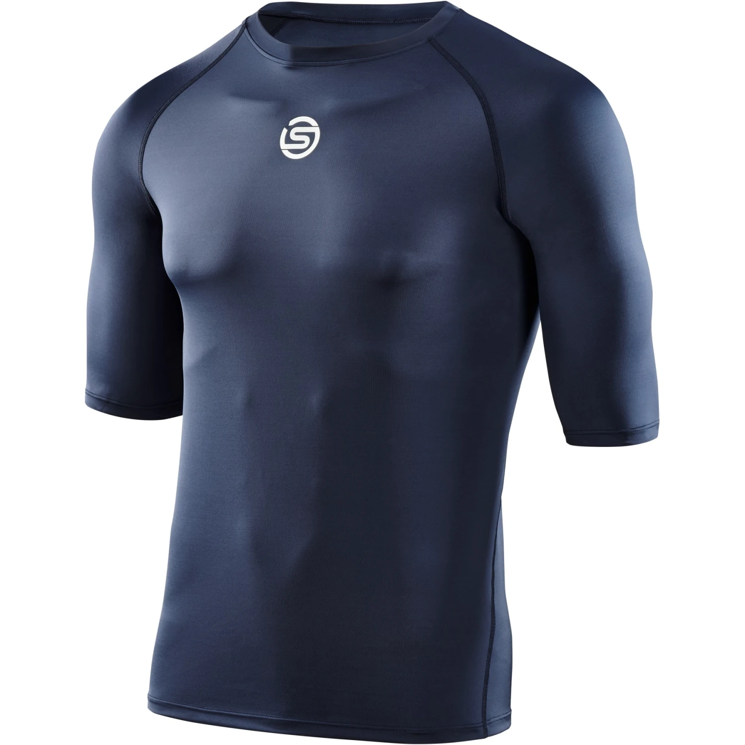 SKINS 1-Series Short Sleeve Top - Navy Blue 3 SKINS 1-Series Short Sleeve Top - Navy Blue - Image 3