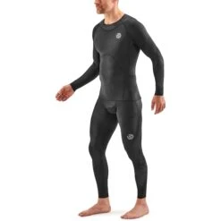 SKINS 3-Series 400 Long Sleeve Top - Black/Stars -Skins skins compression 3 series long sleeve top 400 black stars 5 1131625