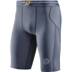 SKINS 3-Series Half Tights - Charcoal -Skins skins compression 3 series mens half tights charcoal 3 1067266