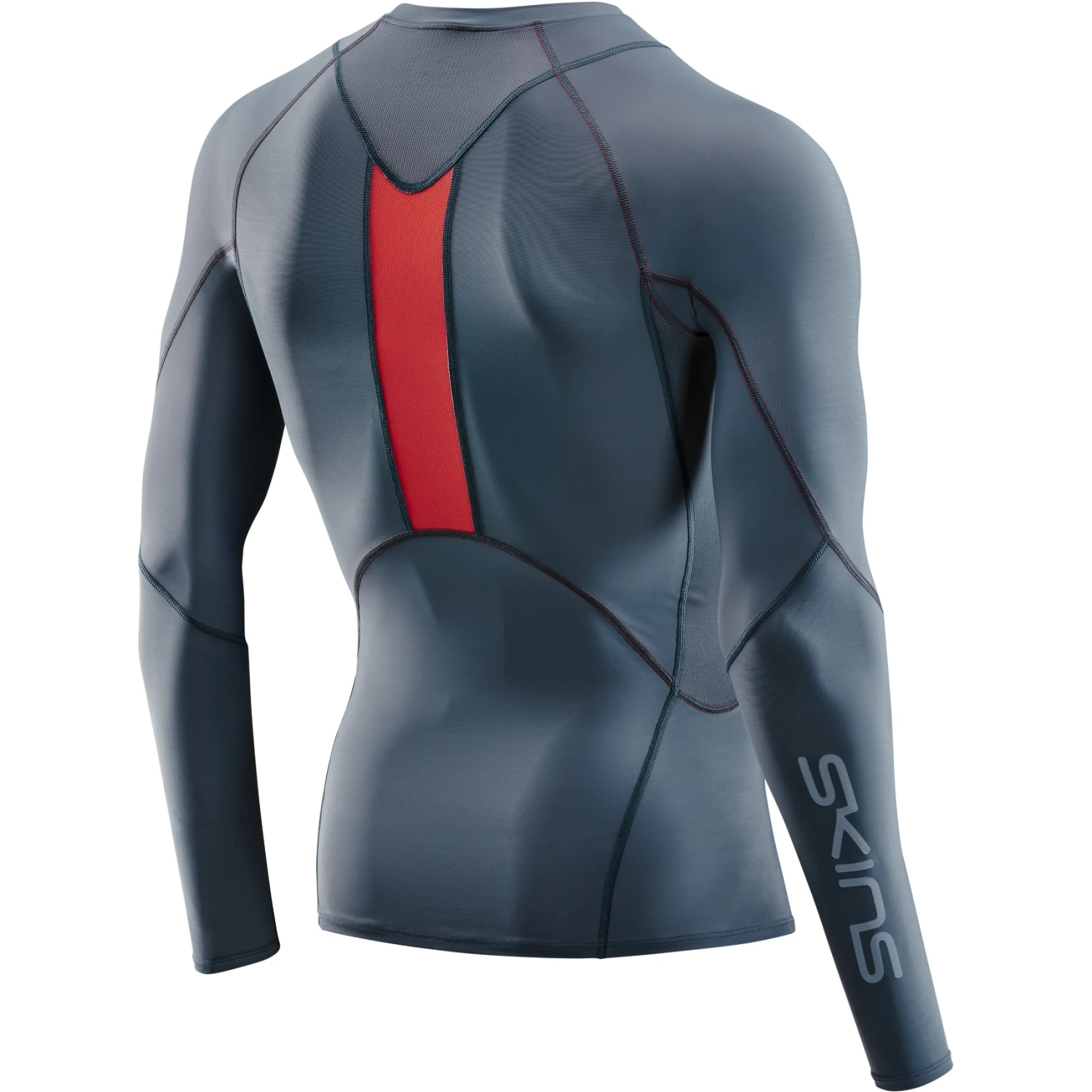 SKINS 3-Series Long Sleeve Top - Charcoal 4 SKINS 3-Series Long Sleeve Top - Charcoal - Image 4