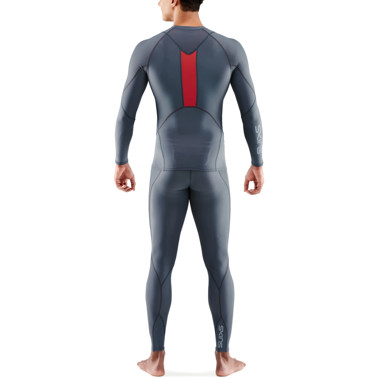 SKINS 3-Series Long Sleeve Top - Charcoal 8 SKINS 3-Series Long Sleeve Top - Charcoal - Image 8