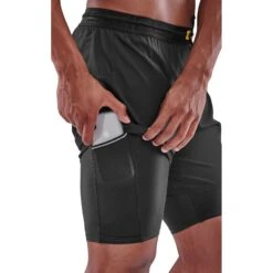 SKINS 3-Series Superpose Fitness Shorts 2 In 1 - Black -Skins skins compression 3 series superpose men shorts black 5 892745