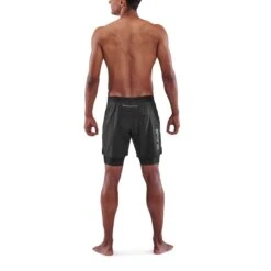 SKINS 3-Series Superpose Fitness Shorts 2 In 1 - Black -Skins skins compression 3 series superpose men shorts black 6 892746