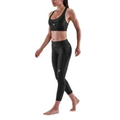 SKINS Compression Women's 3-Series Long Tights - Black -Skins skins compression 3 series women 7 8 long tights black 3 893390