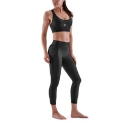 SKINS Compression Women's 3-Series Long Tights - Black -Skins skins compression 3 series women 7 8 long tights black 4 893392