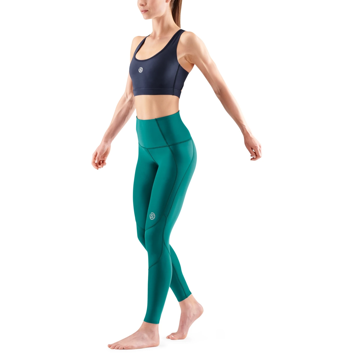 SKINS Compression 3-Series Women's Skyscraper Tights - Lt Teal 7 SKINS Compression 3-Series Women's Skyscraper Tights - Lt Teal - Image 7