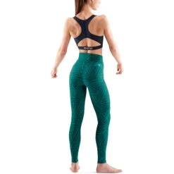SKINS Compression 3-Series Women's Soft Long Tights - Lt Teal Angle -Skins skins compression 3 series women soft long tights lt teal angle 6 1232326