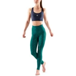 SKINS Compression 3-Series Women's Soft Long Tights - Lt Teal Angle -Skins skins compression 3 series women soft long tights lt teal angle 7 1232327