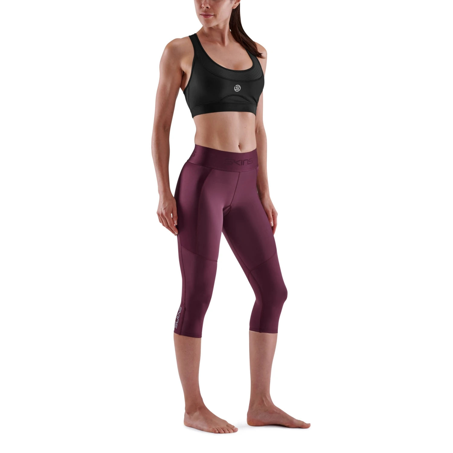 SKINS Compression 3-Series Thermal 3/4 Tights Women - Burgundy 5 SKINS Compression 3-Series Thermal 3/4 Tights Women - Burgundy - Image 5