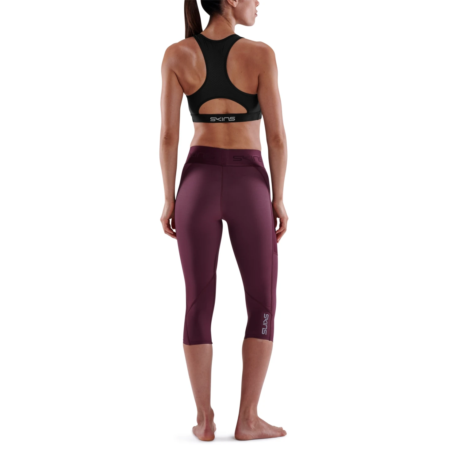 SKINS Compression 3-Series Thermal 3/4 Tights Women - Burgundy 6 SKINS Compression 3-Series Thermal 3/4 Tights Women - Burgundy - Image 6