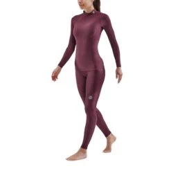 SKINS Compression 3-Series Thermal Longsleeve Shirt Women - Burgundy -Skins skins compression 3 series women thermal long sleeve top burgundy 3 892897
