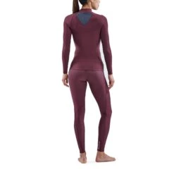 SKINS Compression 3-Series Thermal Longsleeve Shirt Women - Burgundy -Skins skins compression 3 series women thermal long sleeve top burgundy 5 892899
